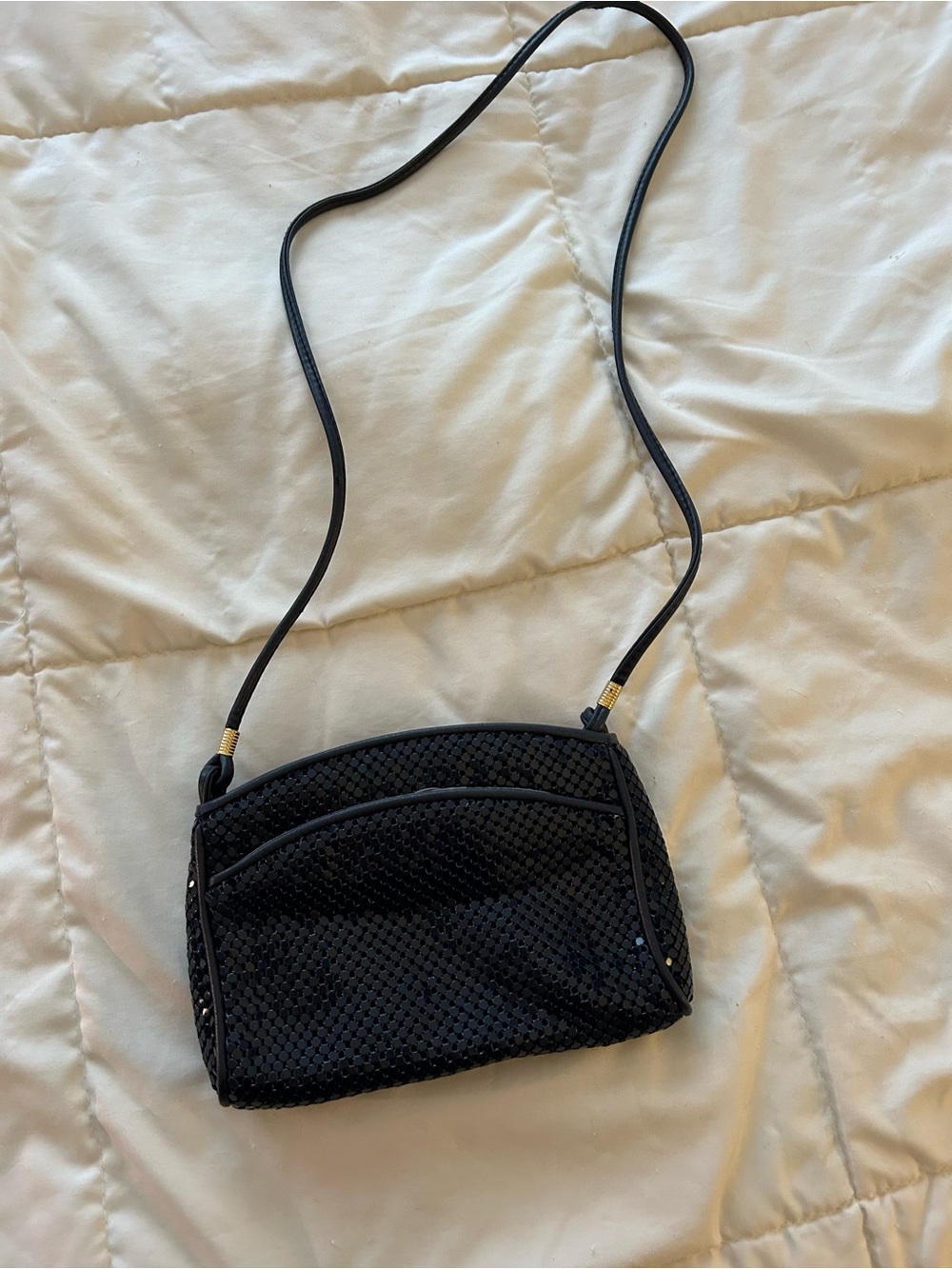 Vintage Whiting and Davis Sequin Crossbody Purse